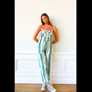 BDG Striped Linen Jumpsuit